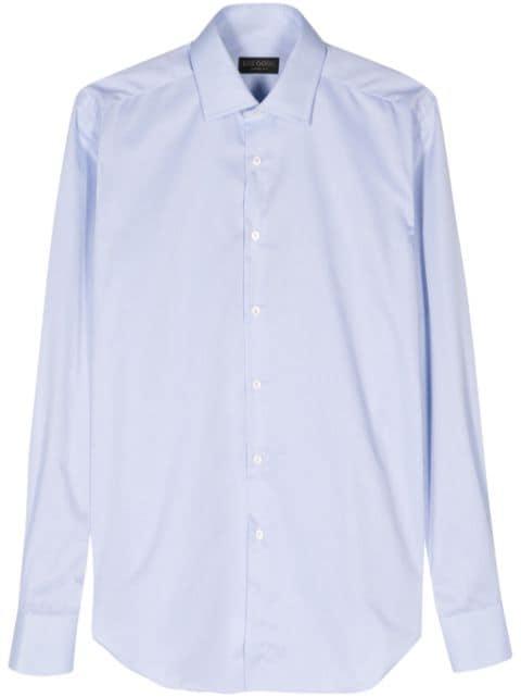 spread-collar cotton shirt by DELL'OGLIO