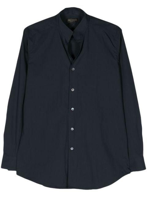 stand-up collar buttoned shirt by DELL'OGLIO