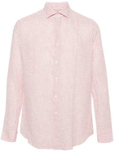 striped linen shirt by DELL'OGLIO