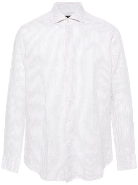 striped linen shirt by DELL'OGLIO