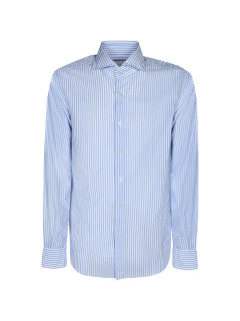 vertical-stripe long-sleeve shirt by DELL'OGLIO