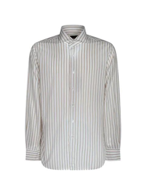 vertical-stripe long-sleeve shirt by DELL'OGLIO