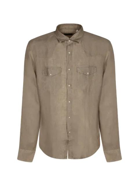 western-yoke flap-pocket shirt by DELL'OGLIO