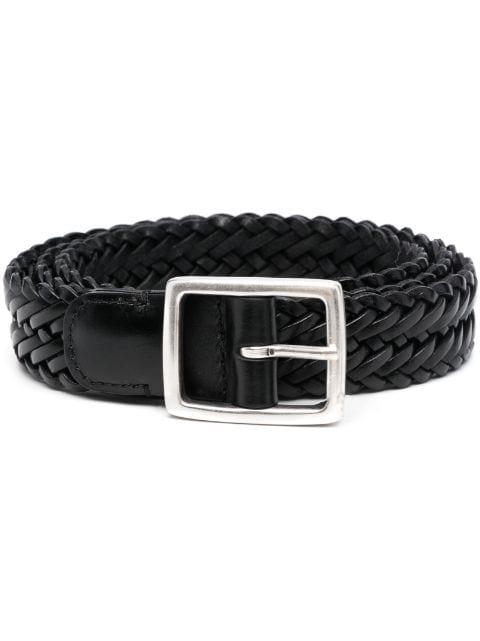 woven leather belt by DELL'OGLIO