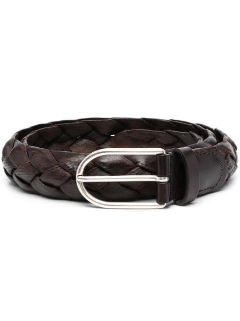 woven leather belt by DELL'OGLIO