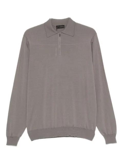 zip-neck polo shirt by DELL'OGLIO