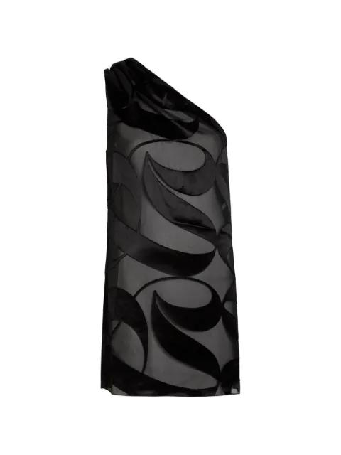 Amaris one-shoulder devoré dress by DELOS