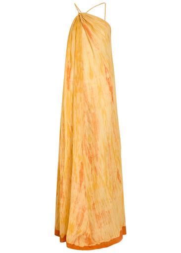 Amaya cotton and silk-blend maxi dress by DELOS