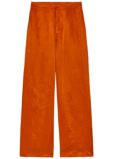 Avra wide-leg cupro trousers by DELOS