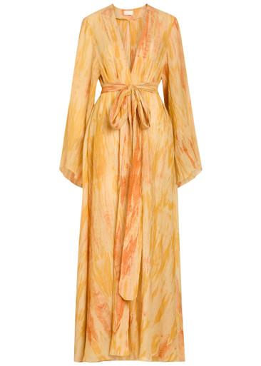 Azura cotton and silk-blend maxi dress by DELOS