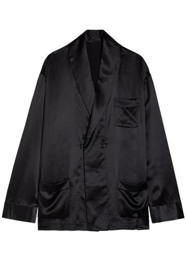 Gilbert double-breasted silk jacket by DELOS