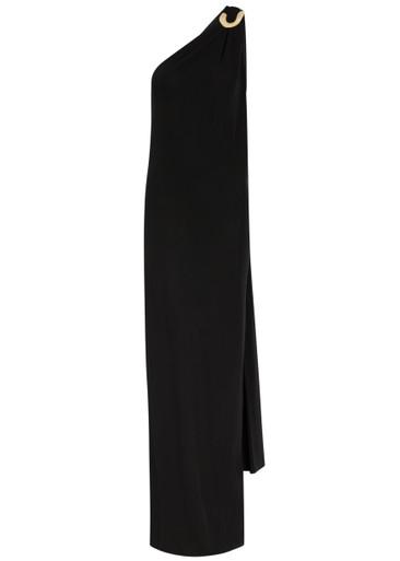 Rania embellished crepe-jersey maxi dress by DELOS