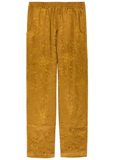 Tao textured jacquard satin trousers by DELOS