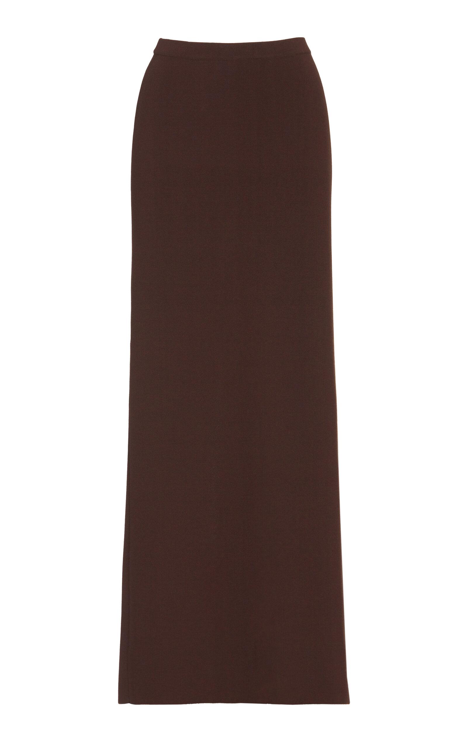 DELPOZO - Clea Bio Oriente Knittedaxi Skirt - Brown - - Only Atoda Operandi by DELPOZO