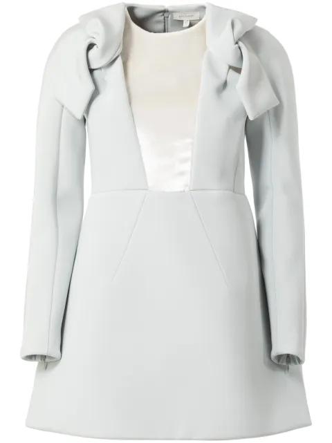bow detail long sleeve dress by DELPOZO