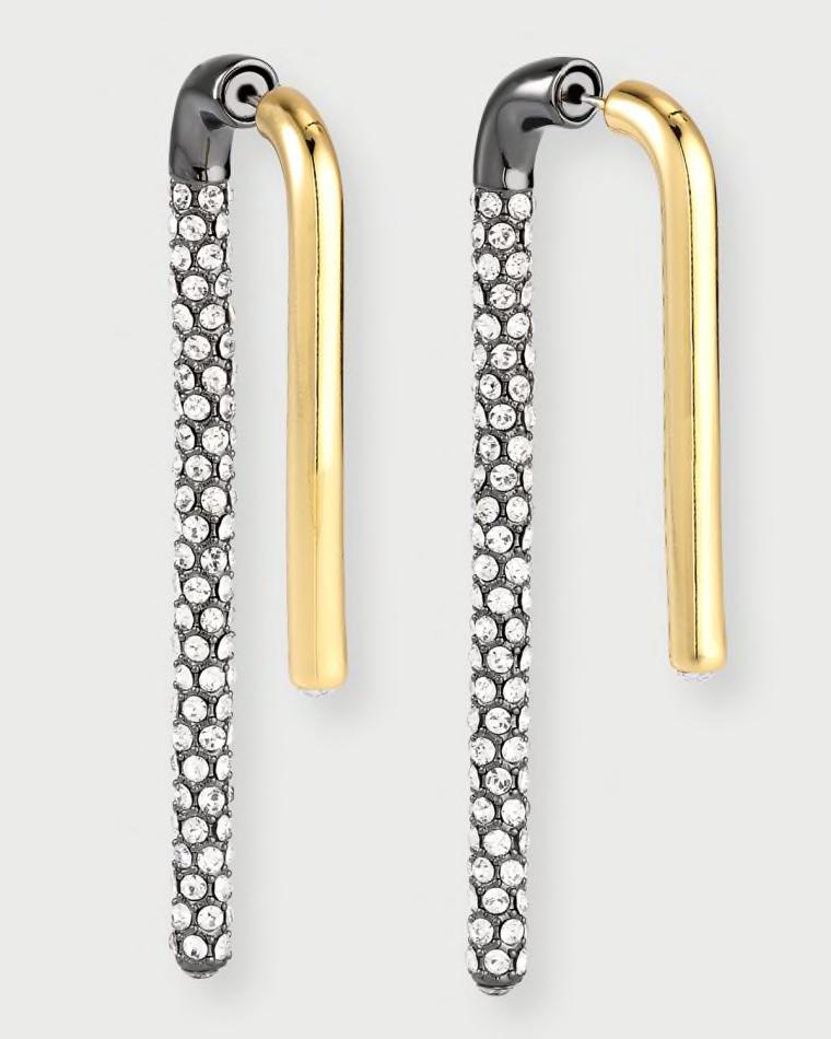 Celeste Gold-Plated Pave Crystal Earrings by DEMARSON
