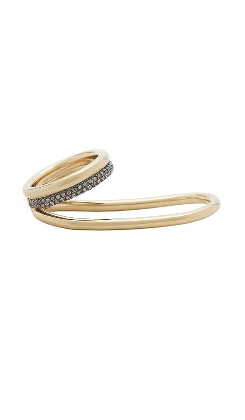 Demarson Farah Hand Ring in Metallic Gold by DEMARSON Demarson Farah Hand Ring in Metallic Gold by DEMARSON