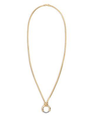 Kelsey Pav&eacute; Ring Pendant Necklace by DEMARSON