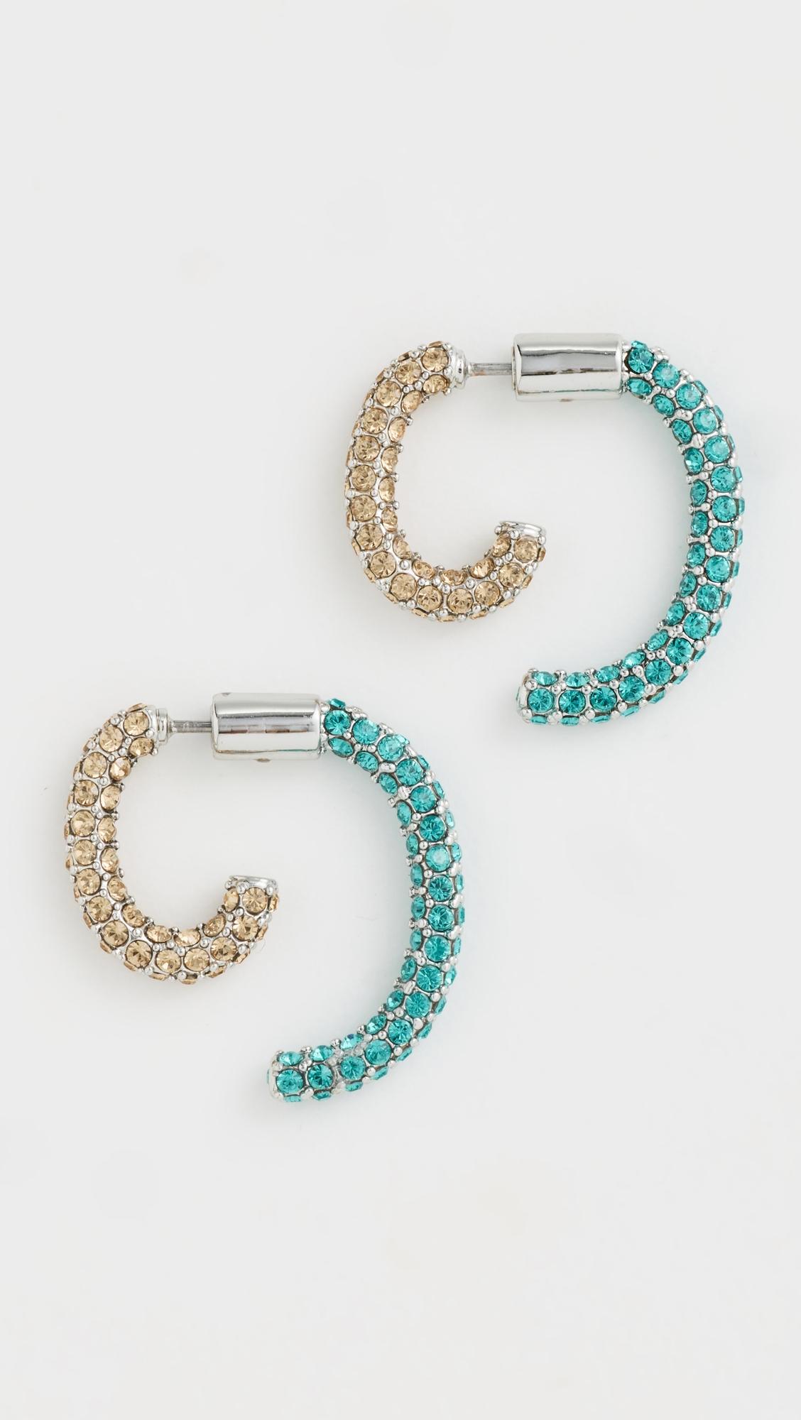 Luna Pave Mini Earrings by DEMARSON