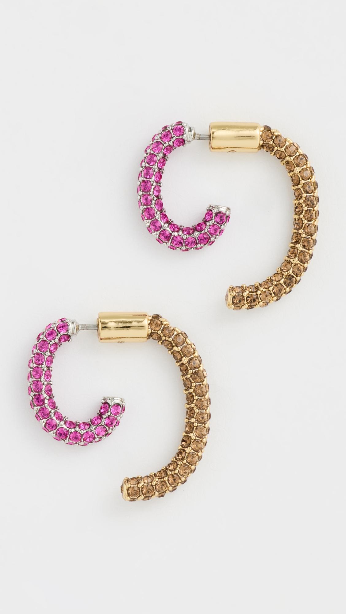 Luna Pave Mini Earrings by DEMARSON