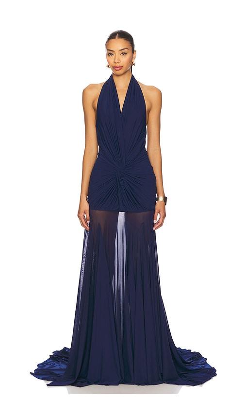 Deme by Gabriella Chloe Gown in Navy by DEME BY GABRIELLA