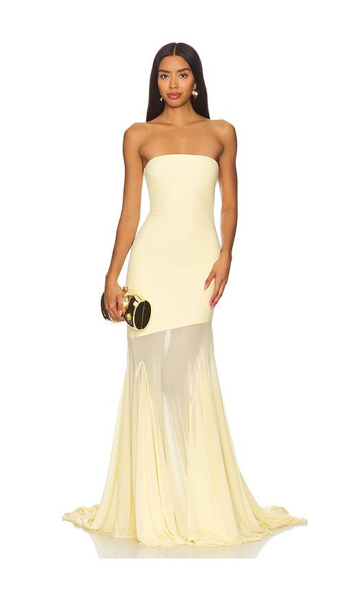 Deme by Gabriella Dahlia Gown in Yellow by DEME BY GABRIELLA