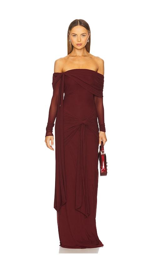 Deme by Gabriella Heloise Dress in Burgundy by DEME BY GABRIELLA