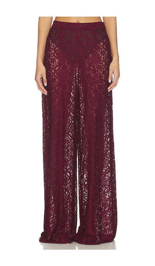 Deme by Gabriella The Kianna Pant in Burgundy by DEME BY GABRIELLA