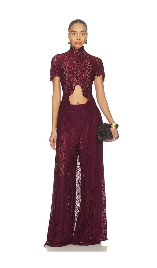 Deme by Gabriella The Kianna Top in Burgundy by DEME BY GABRIELLA