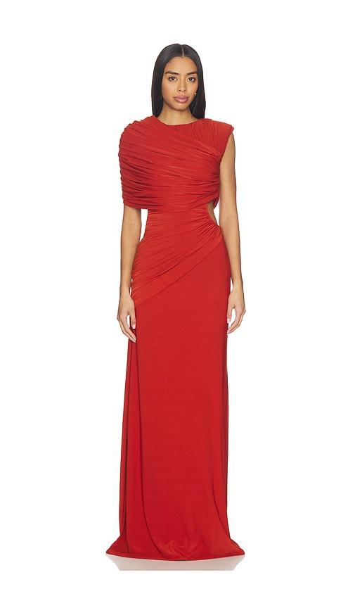 Deme by Gabriella The Lisette Dress in Brick by DEME BY GABRIELLA