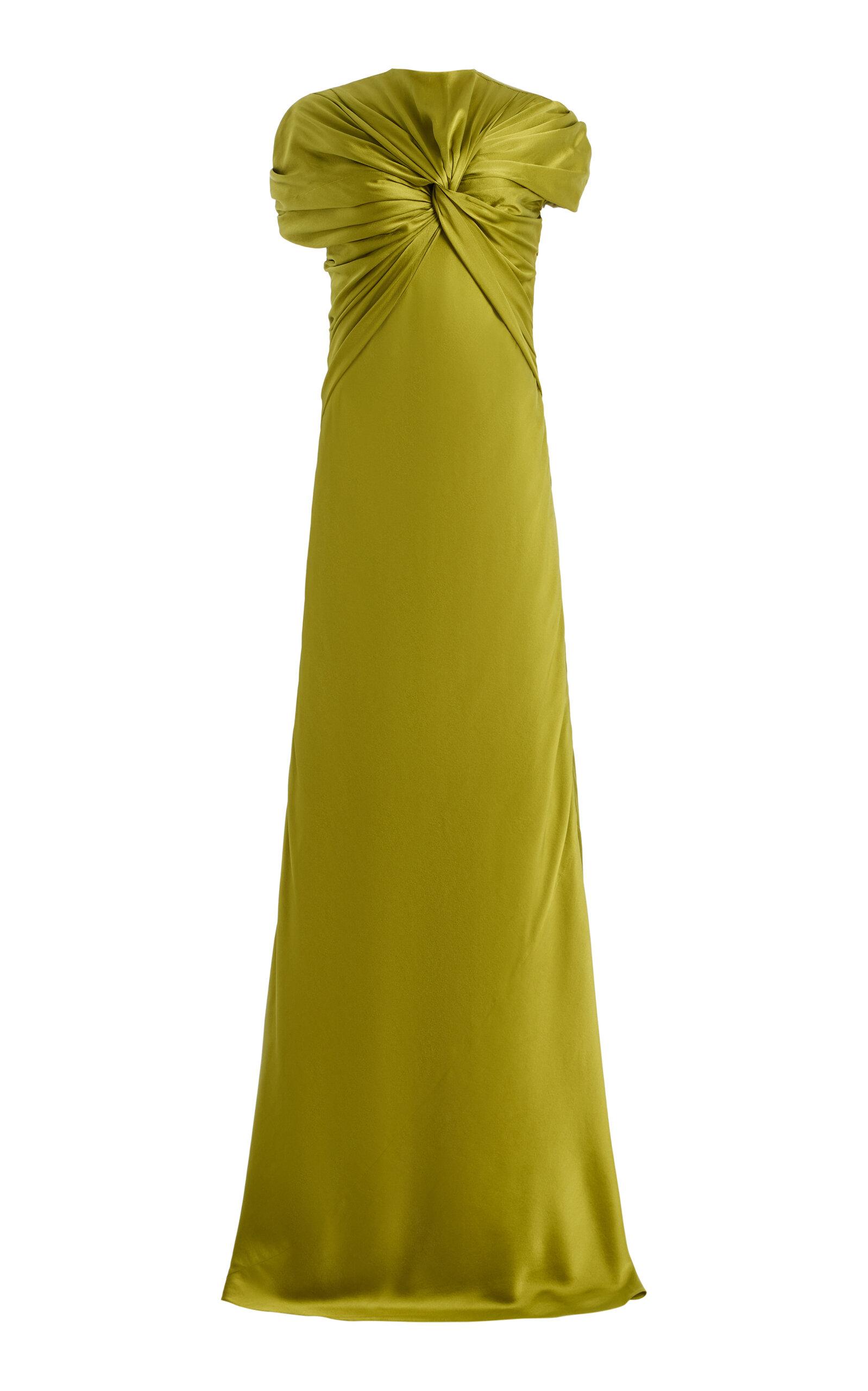 DEME Exclusive The Clover Twisted Silk-Satin Maxi Dress - Moda Operandi by DEME