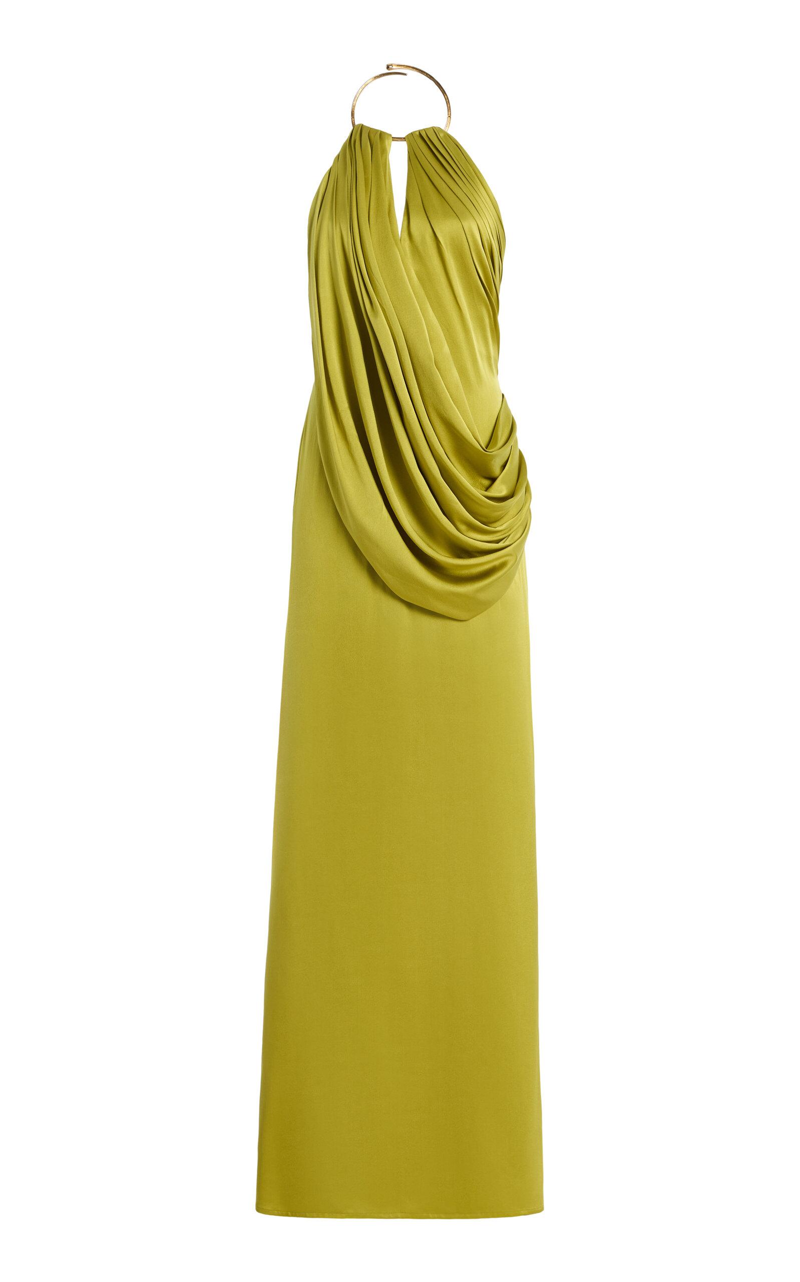 DEME Exclusive The Leona Drapedatin Maxi Dress - Moda Operandi by DEME