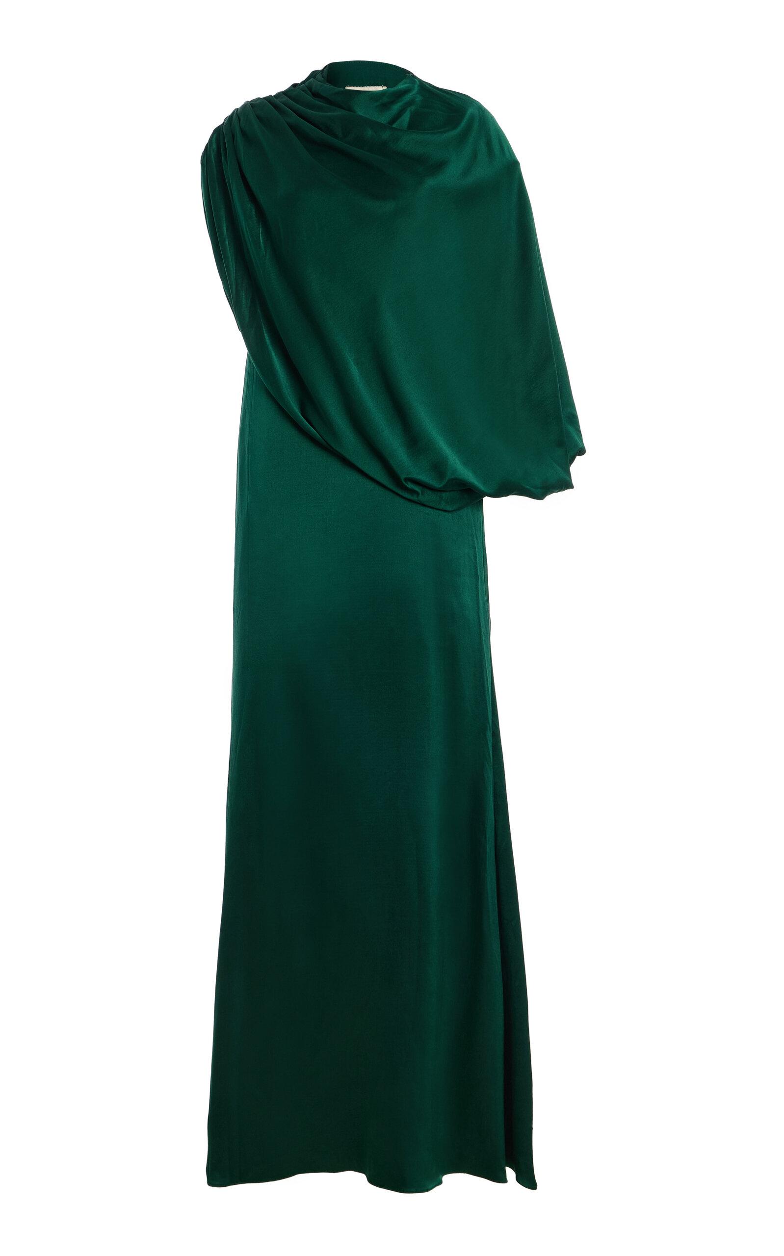 DEME Exclusive The Talia Draped Silk-Satin Maxi Dress - Moda Operandi by DEME