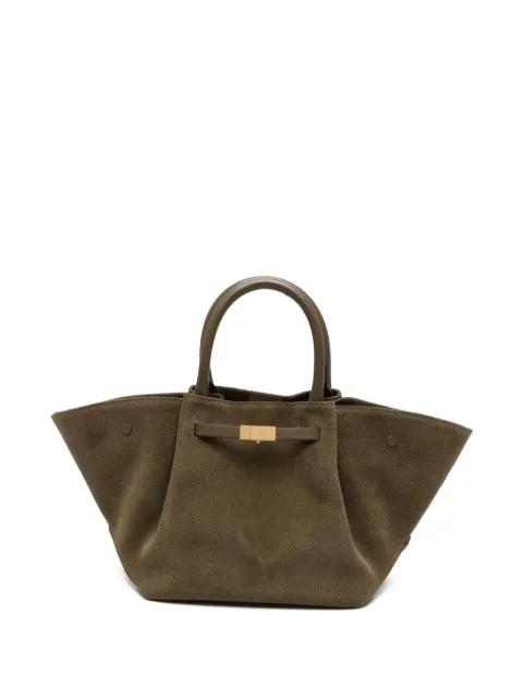 Midi New York perforated-detail suede tote bag by DEMELLIER