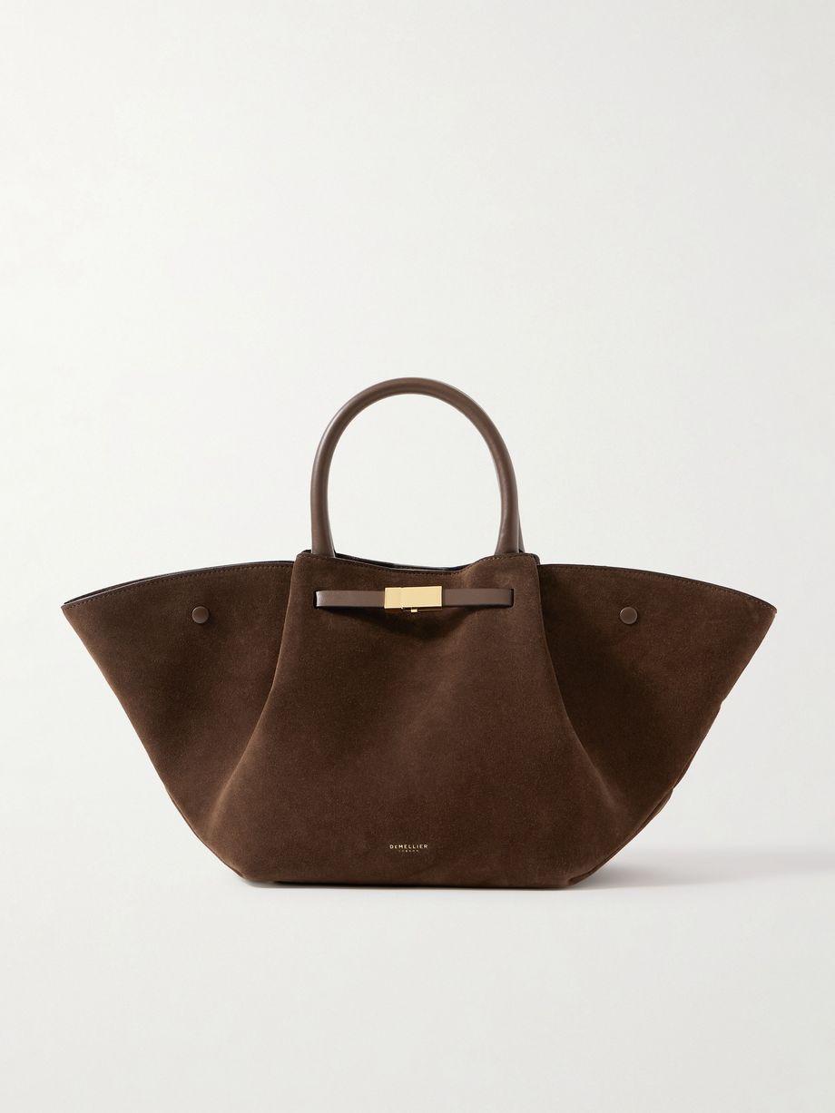 New York Midi suede tote by DEMELLIER
