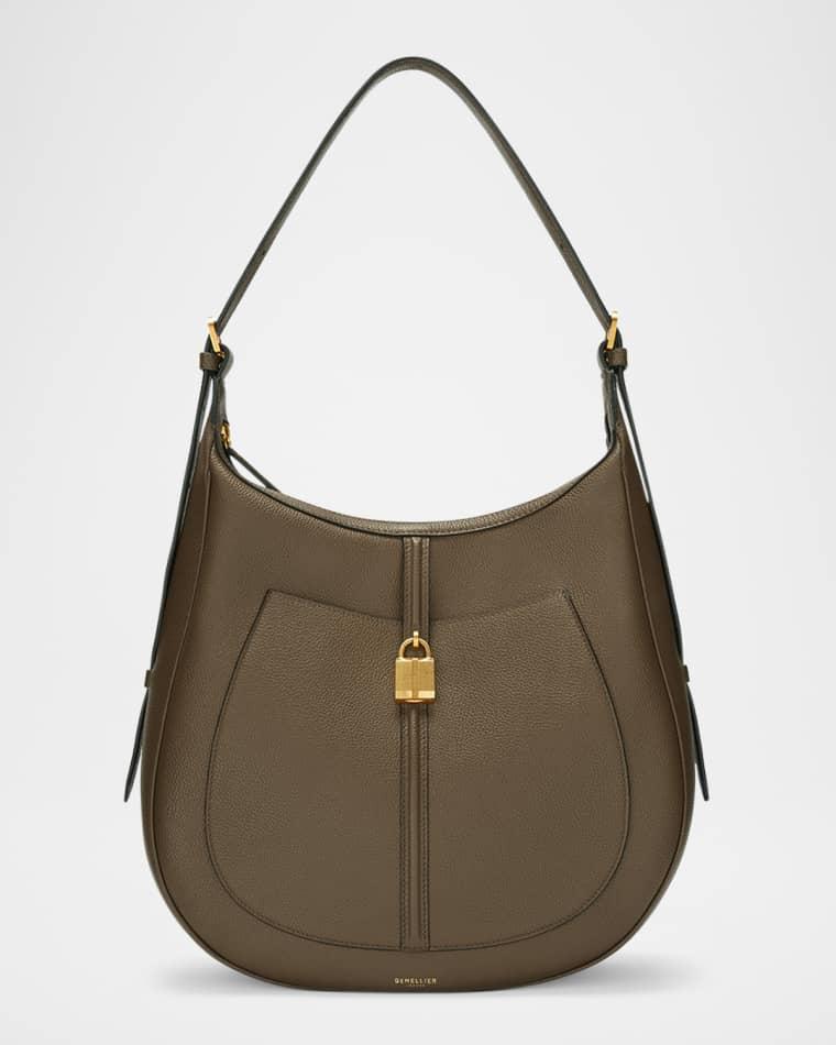 Siena Crescent Leather Hobo Bag by DEMELLIER