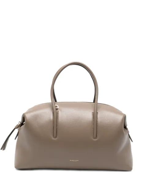 The Midi Stockholm top handle leather tote bag by DEMELLIER
