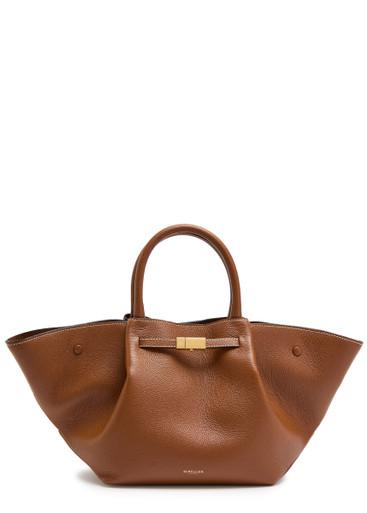 The New York midi grained leather tote by DEMELLIER