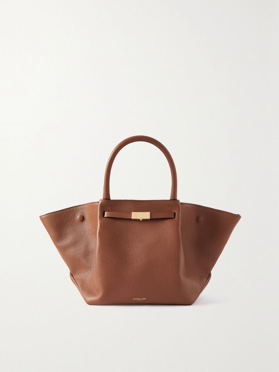 The New York midi textured-leather tote by DEMELLIER