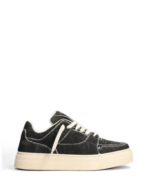 592 distressed-effect panelled sneakers by DEMNA