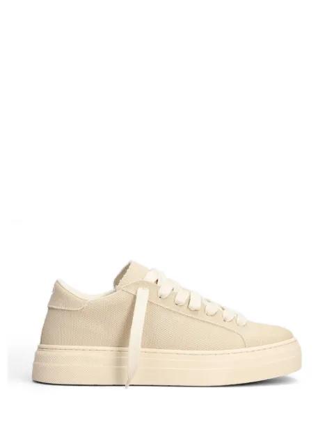 frayed-edge canvas sneakers by DEMNA