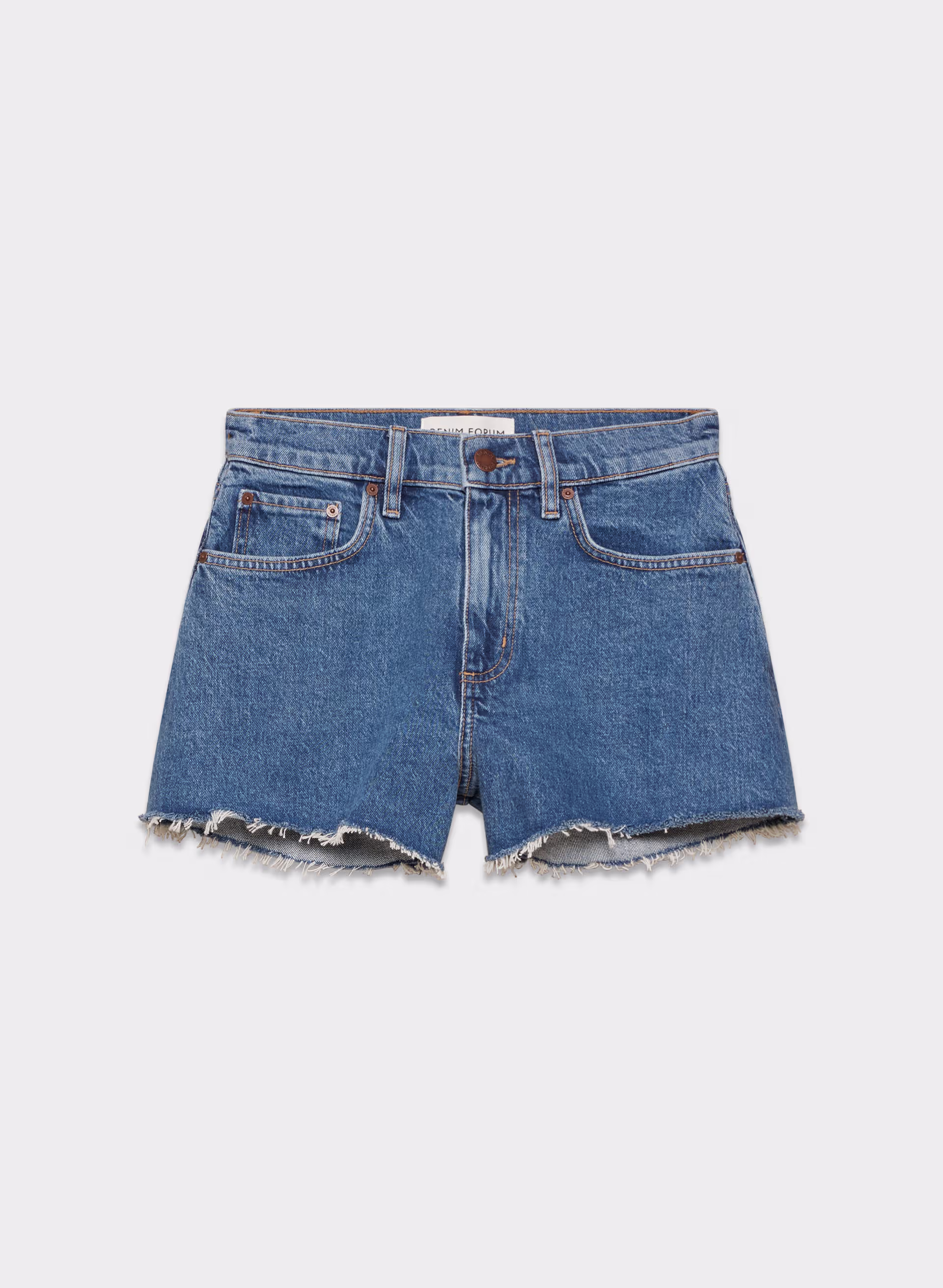 JODIE CURVE-FIT HI-RISE MINI DENIM SHORT by DENIM FORUM