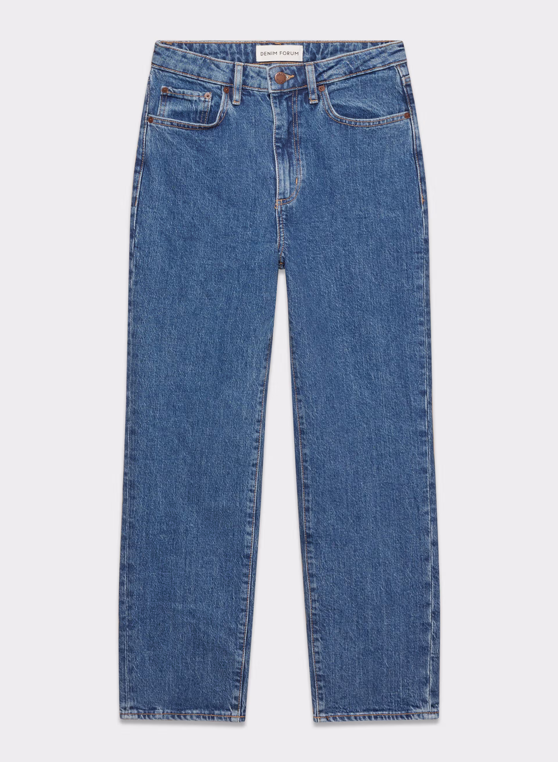 ROWAN CURVE-FIT SUPER HI STRAIGHT ANKLE JEAN by DENIM FORUM