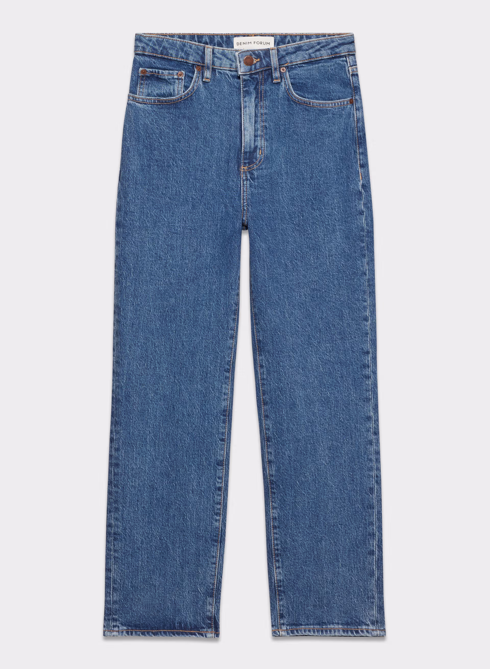 ROWAN SUPER HI-RISE STRAIGHT ANKLE JEAN by DENIM FORUM