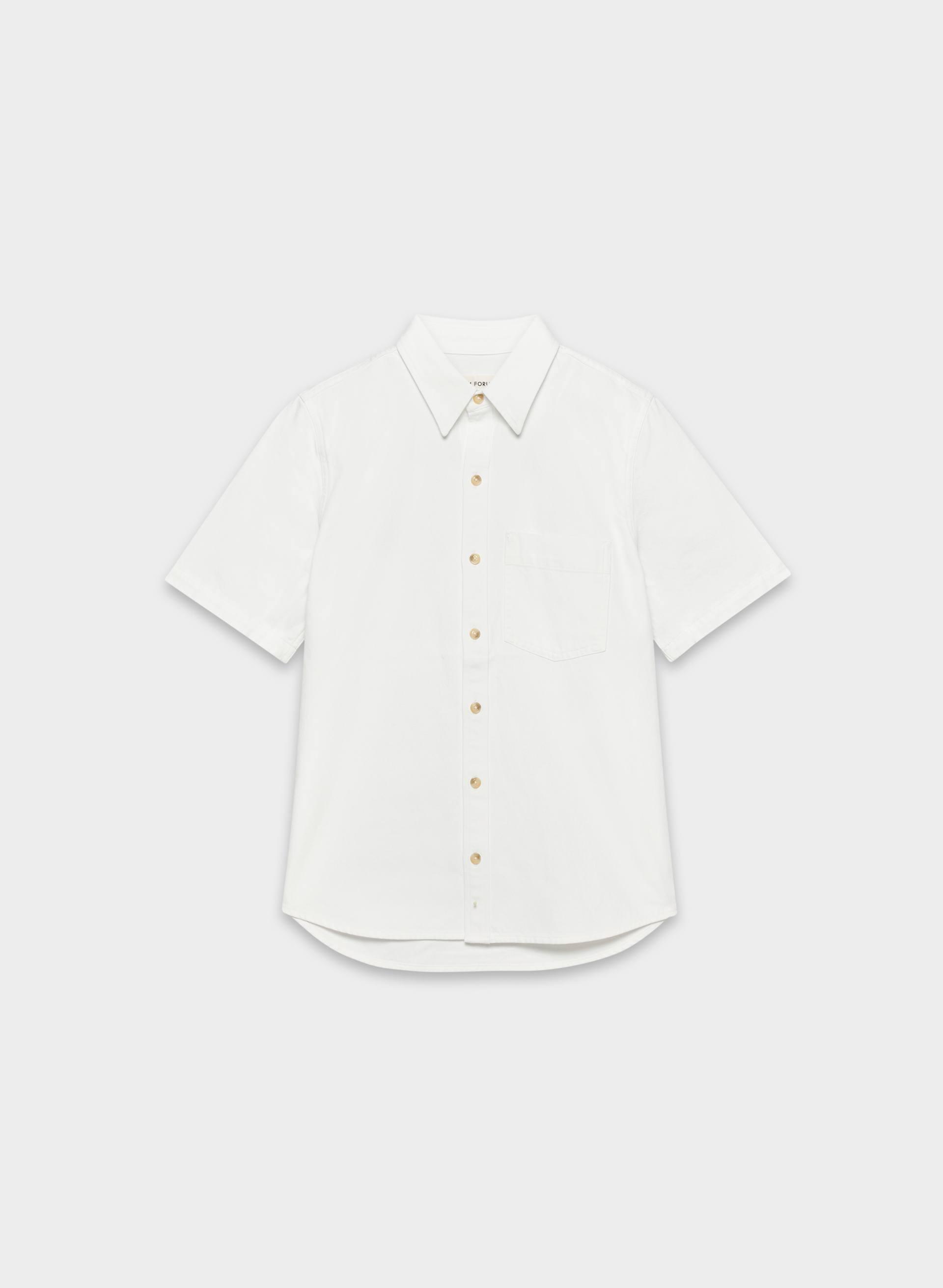 THE '90S VINTAGE SHORTSLEEVE DENIM SHIRT by DENIM FORUM