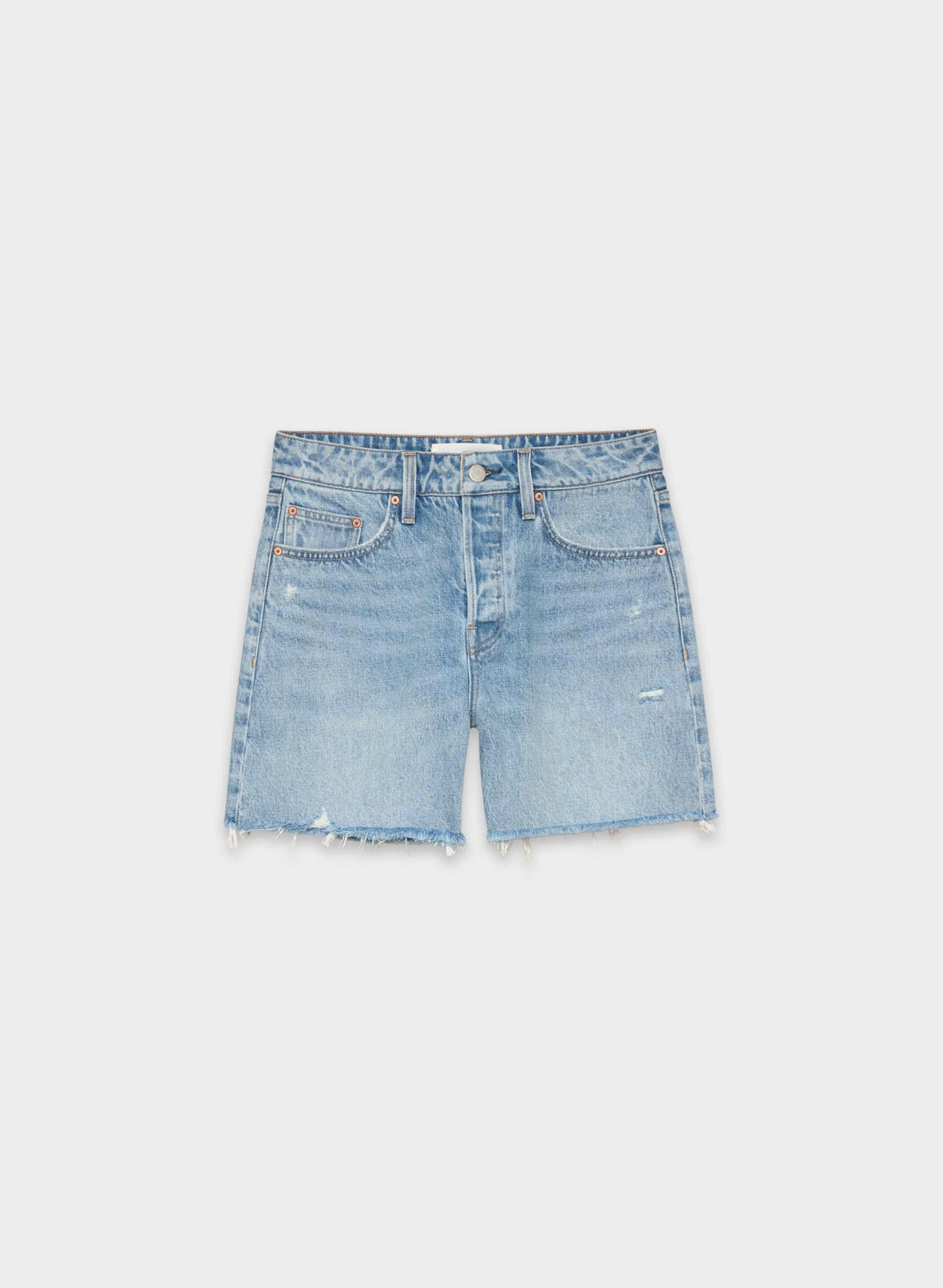 THE EX-BOYFRIEND HI MID-THIGH DENIM SHORT by DENIM FORUM