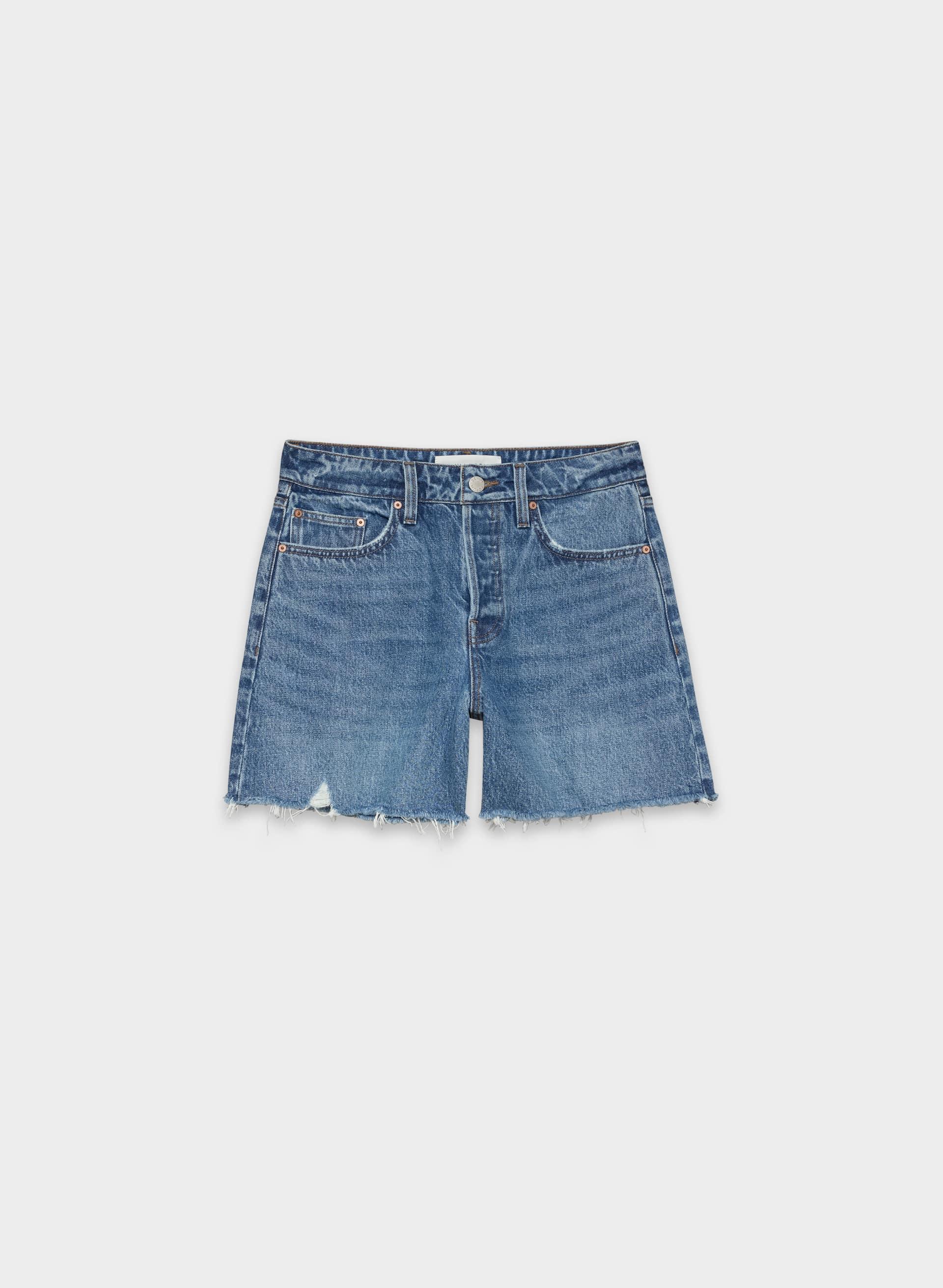 THE EX-BOYFRIEND HI MID-THIGH DENIM SHORT by DENIM FORUM