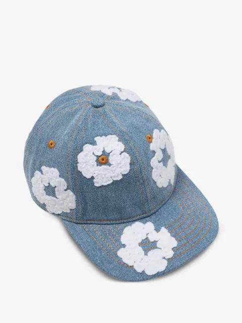 Cotton Wreath denim cap by DENIM TEARS