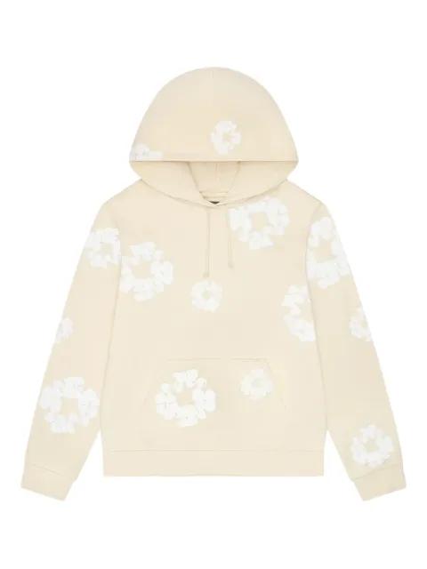 Cotton Wreath long-sleeve hoodie by DENIM TEARS
