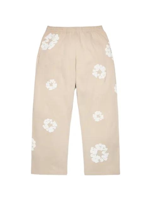 Cotton Wreath track pants by DENIM TEARS